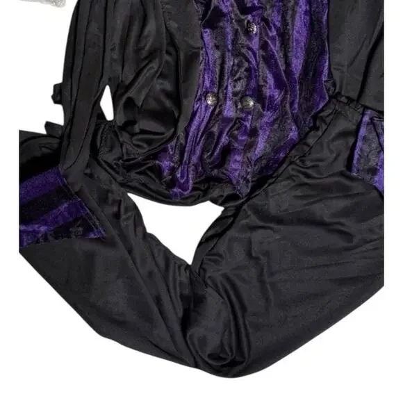 Dark Mad Hatter Purple Black Halloween Costume Magic Magician Cosplay Medium - Picture 4 of 4